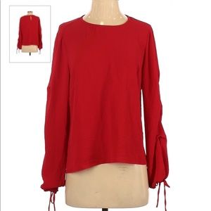 Red Vince Camuto Long Sleeve Blouse Women’s XXS